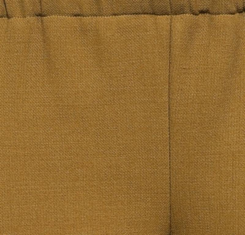 Marni Pantalones cortos de crepé de lana amarillo mostaza con bolsillo S en venta 3