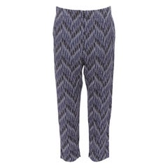 MARNI pantalón de cintura elástica con estampado geométrico marino negro IT40 S