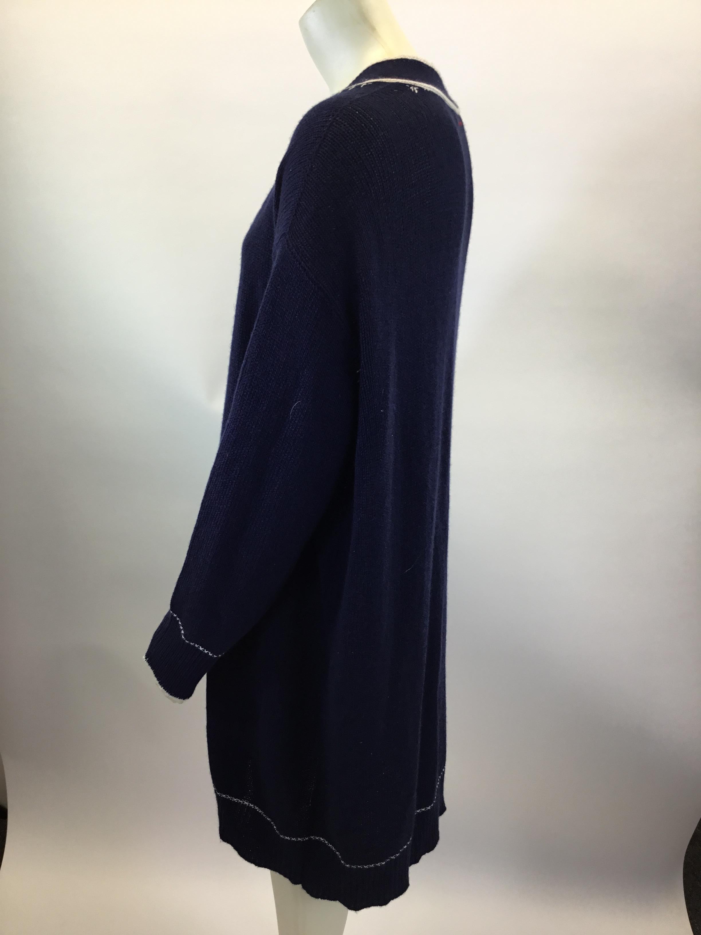 navy long cardigan