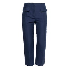 Used Marni Navy Blue Cotton Trouser M