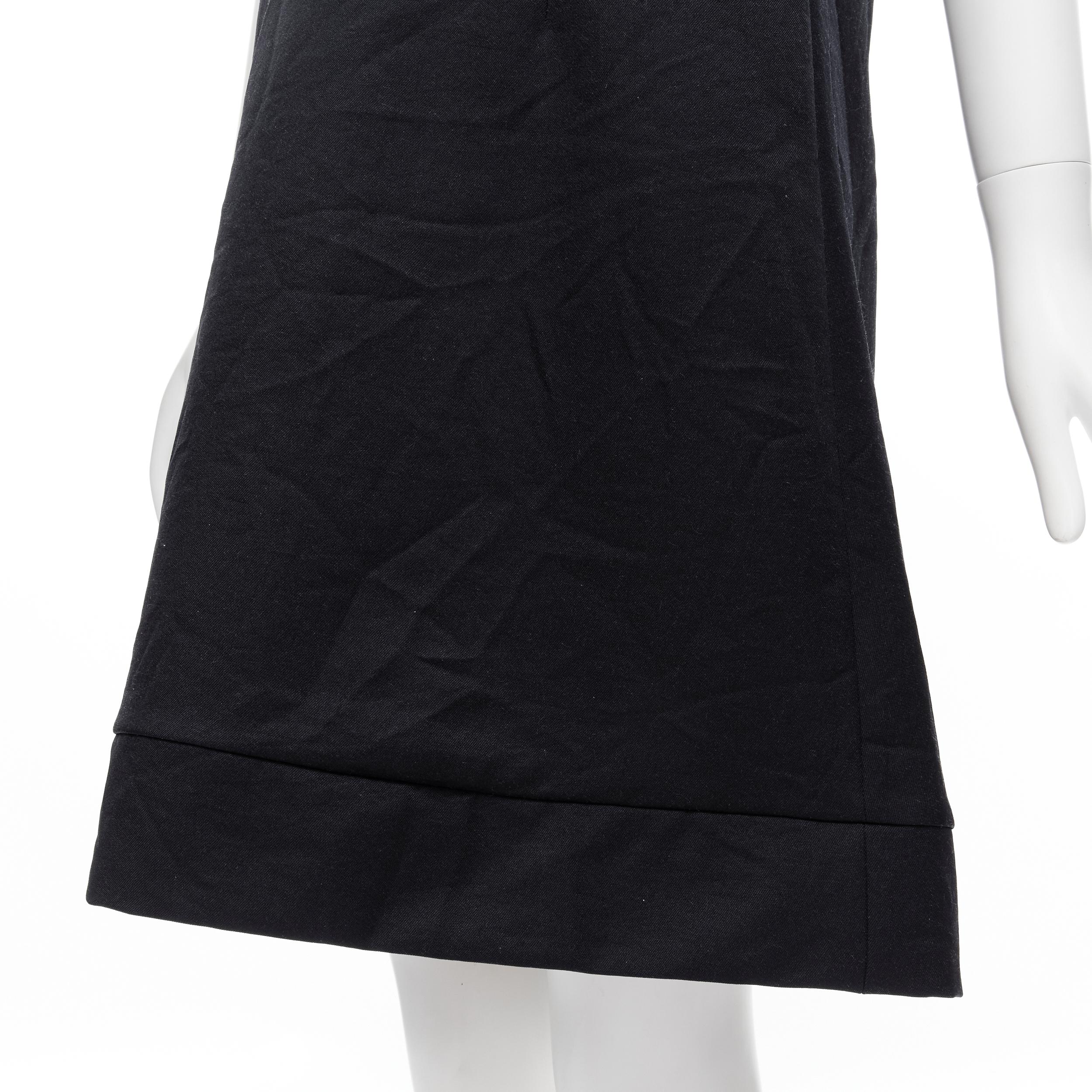 MARNI navy blue crinkled scoop neck boxy dress IT42 S For Sale 5