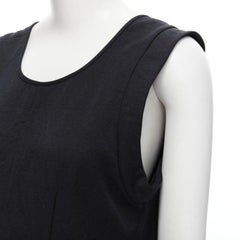 MARNI navy blue crinkled scoop neck boxy dress IT42 S