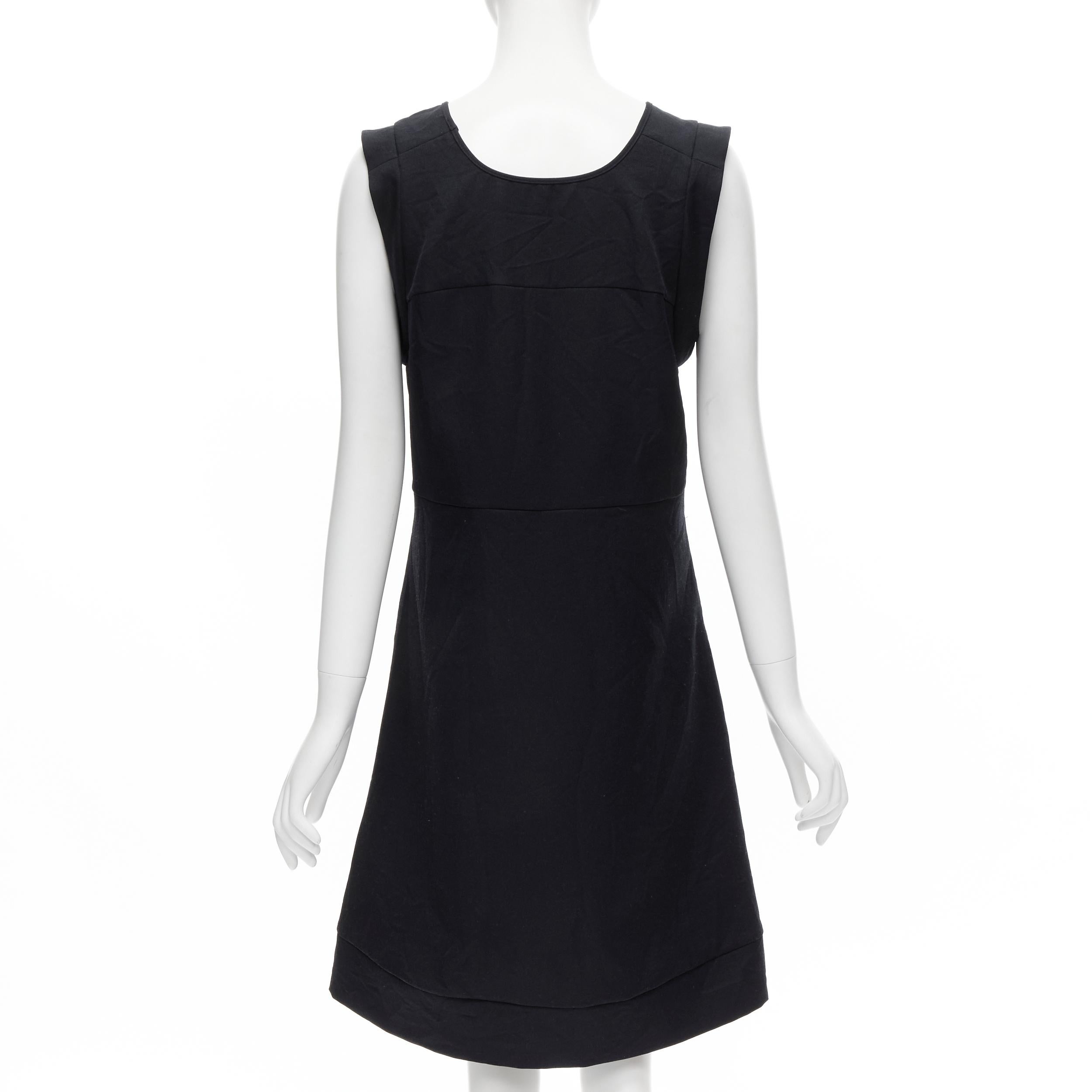 Women's MARNI navy blue crinkled scoop neck boxy dress IT42 S For Sale