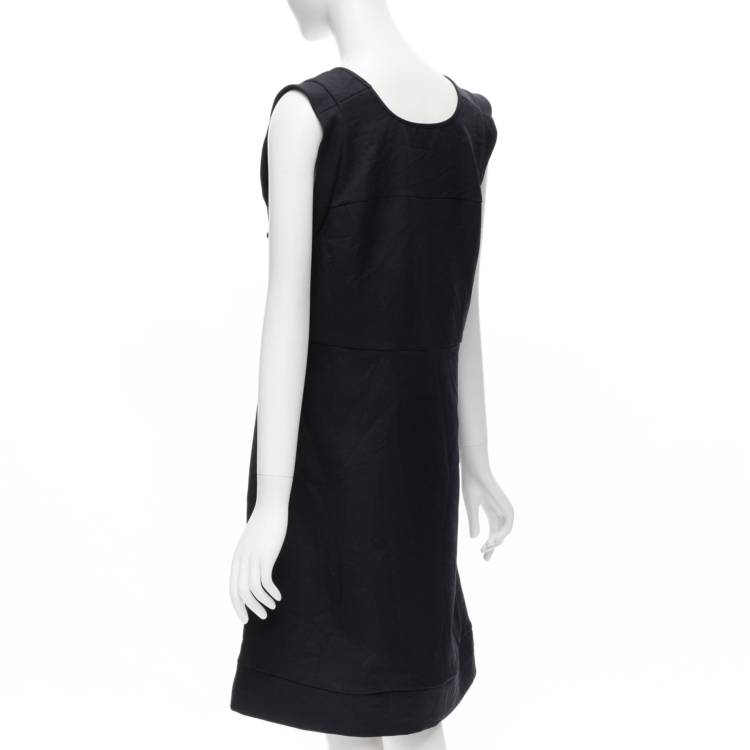 MARNI navy blue crinkled scoop neck boxy dress IT42 S For Sale 1