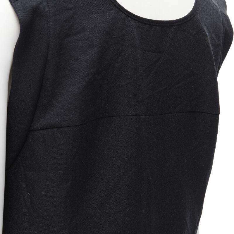 MARNI navy blue crinkled scoop neck boxy dress IT42 S For Sale 3