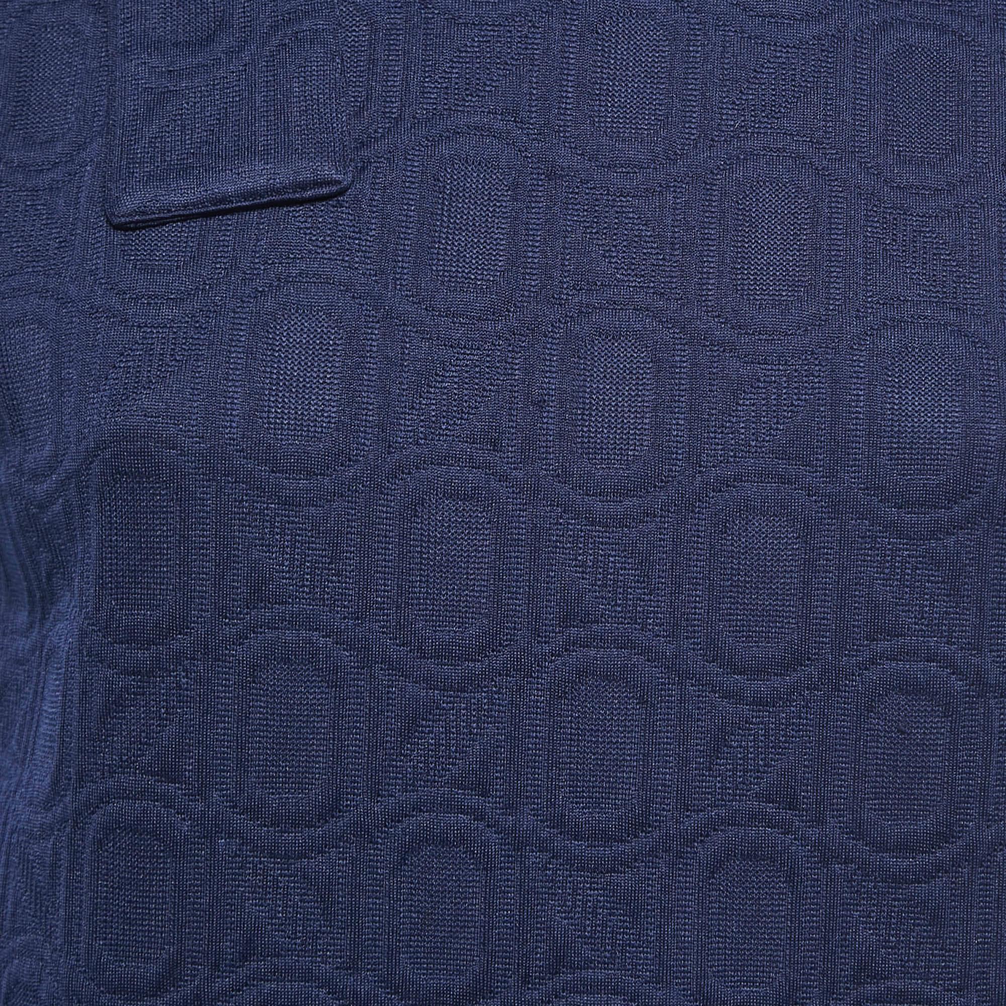 Blu Marni - Vestito corto senza maniche con dettaglio fiocco in jacquard blu navy S in vendita