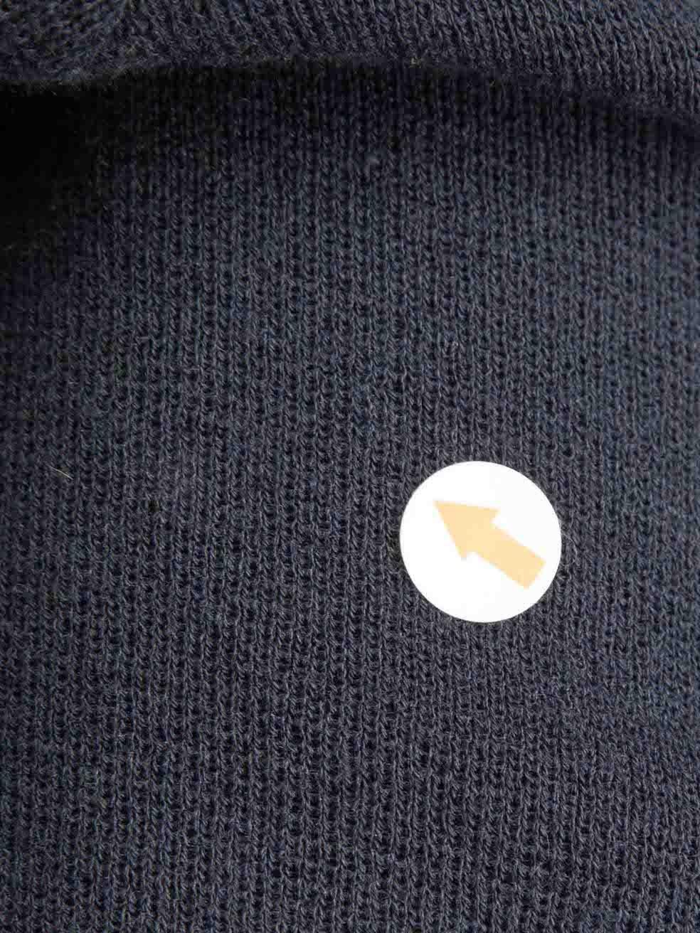 Women's Marni Navy Button Detail Back Slit Jumper Size S For Sale