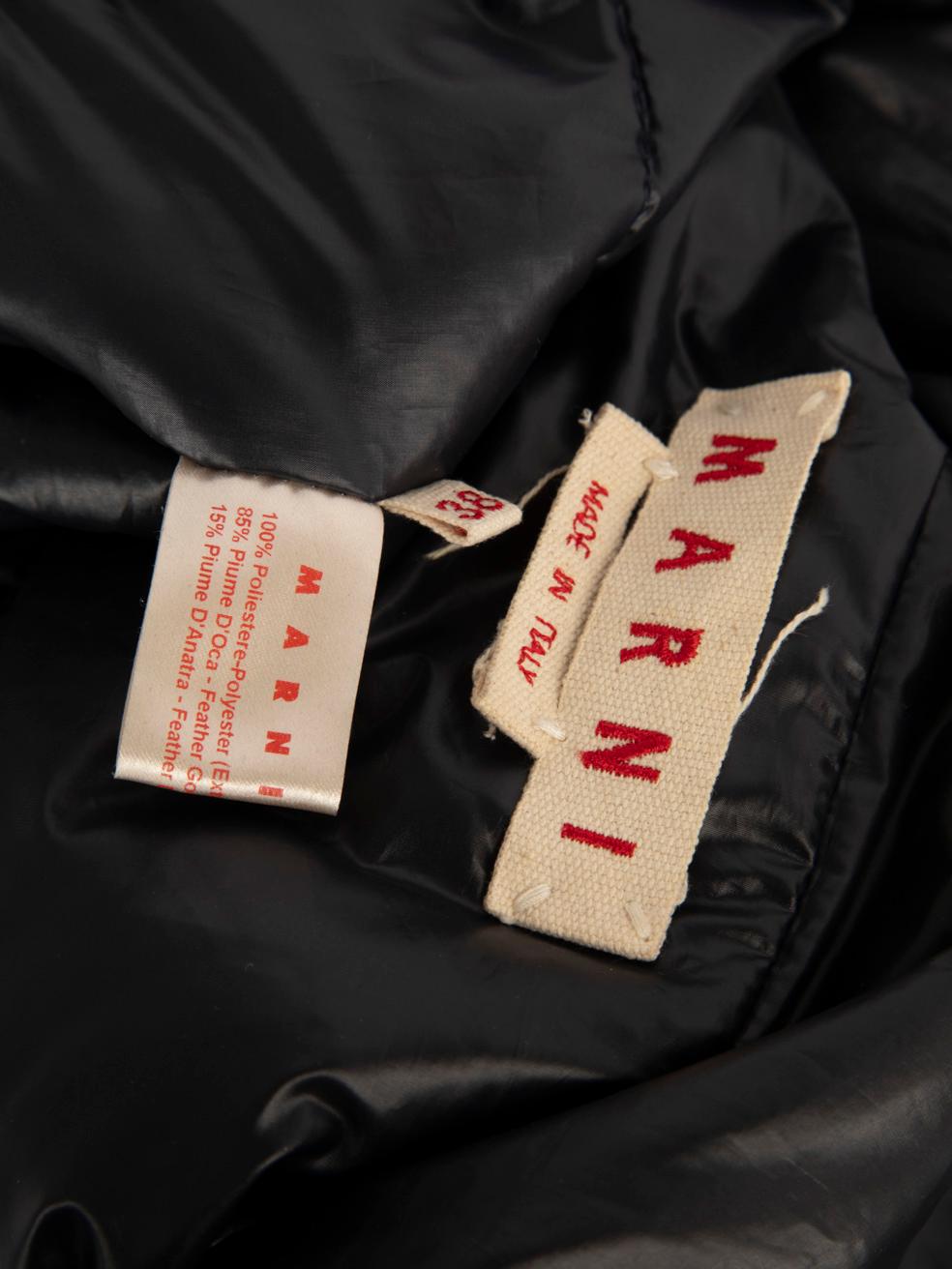 Manteau matelassé à plumes bleu marine Marni, taille XS Bon état - En vente à London, GB