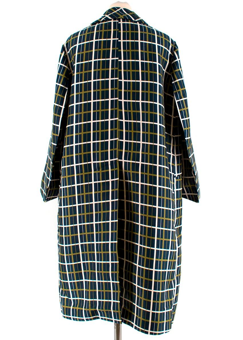 Black Marni Navy, Green & White Printed Coat - Size US 6 For Sale