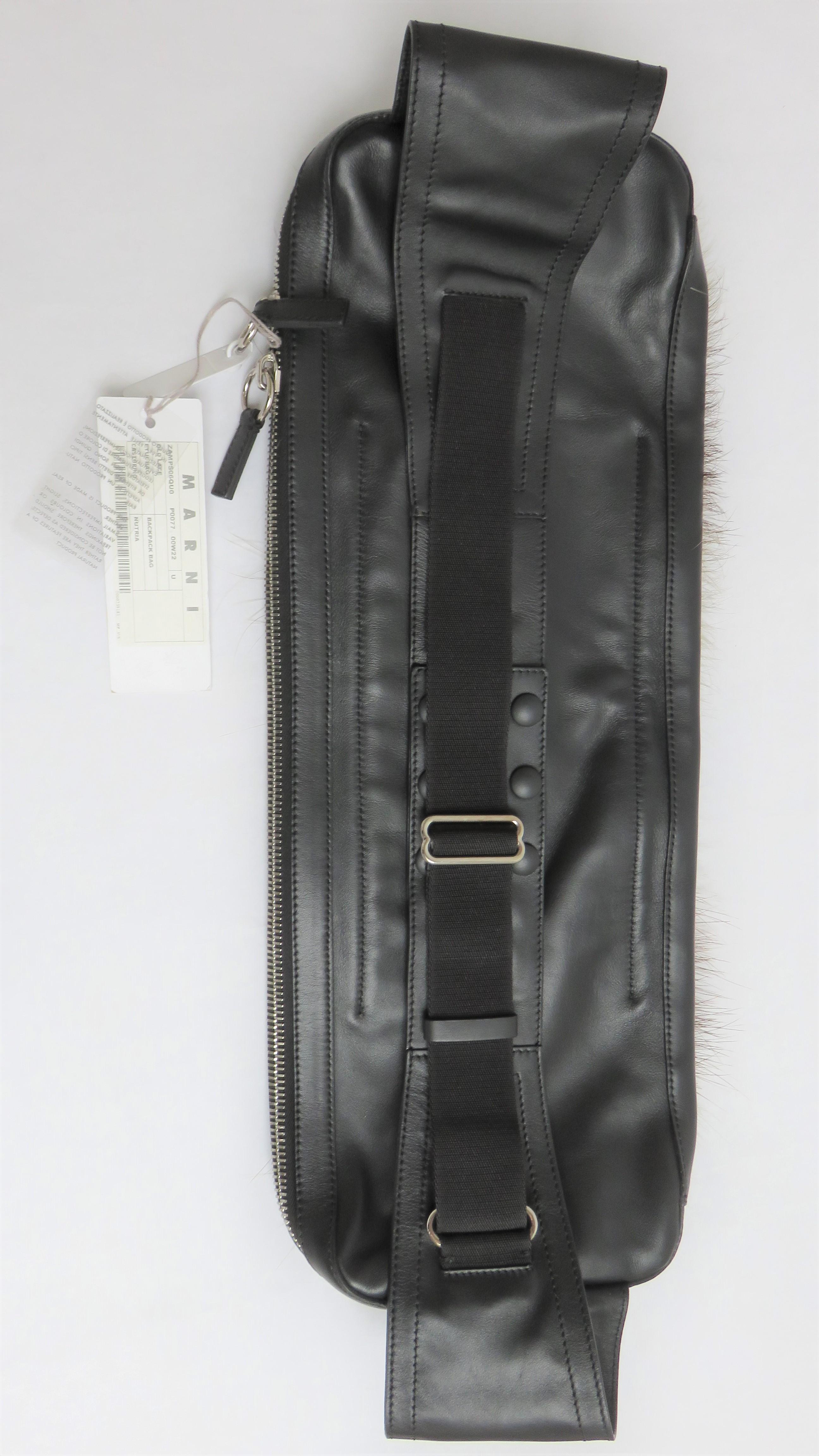 Marni New with Tags Fur Sling Cross Body Bag A/W 2015 For Sale 9