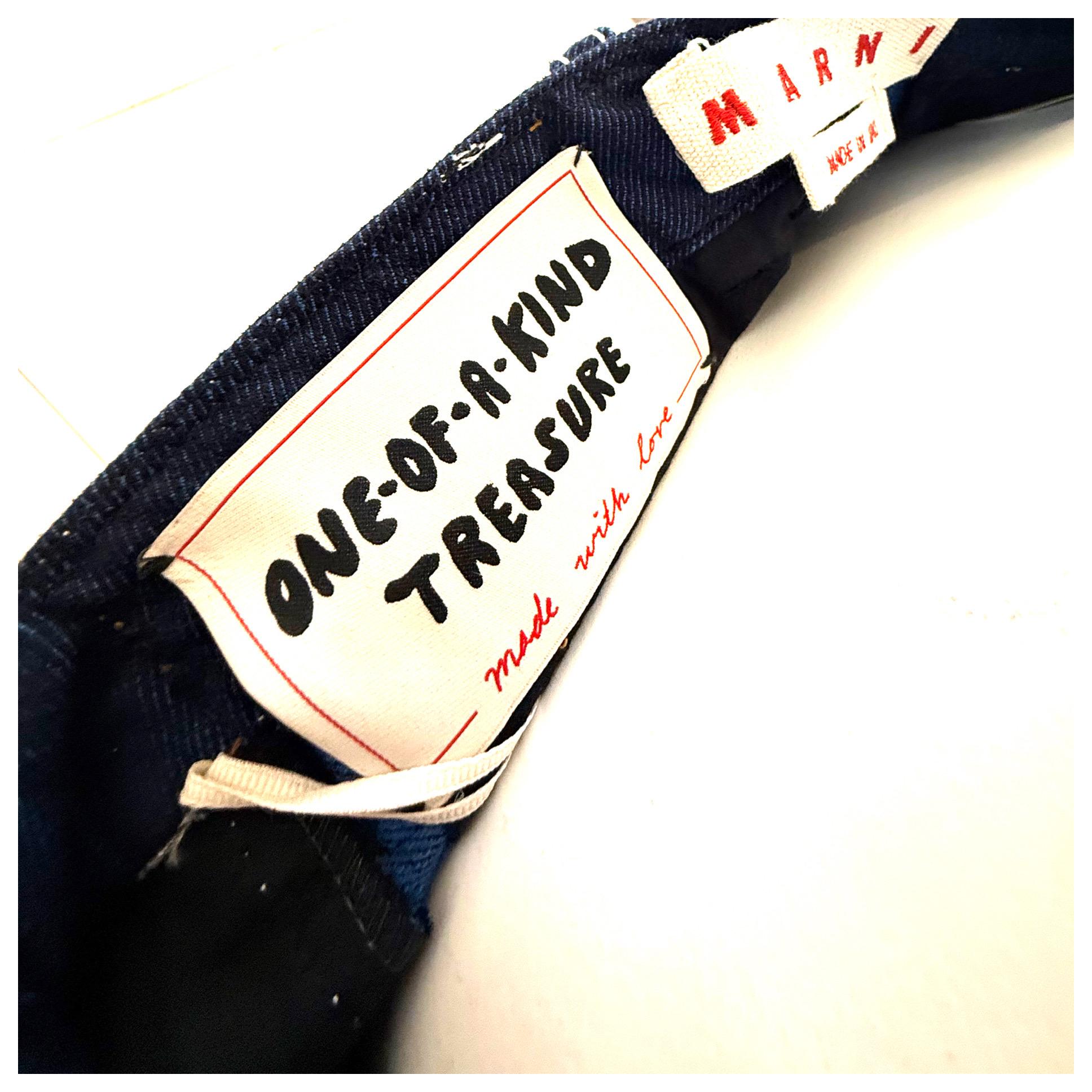 Marni Einzelstück Distressed Deconstructed Denim Maxirock SS2022 Größe XS/S im Angebot 6