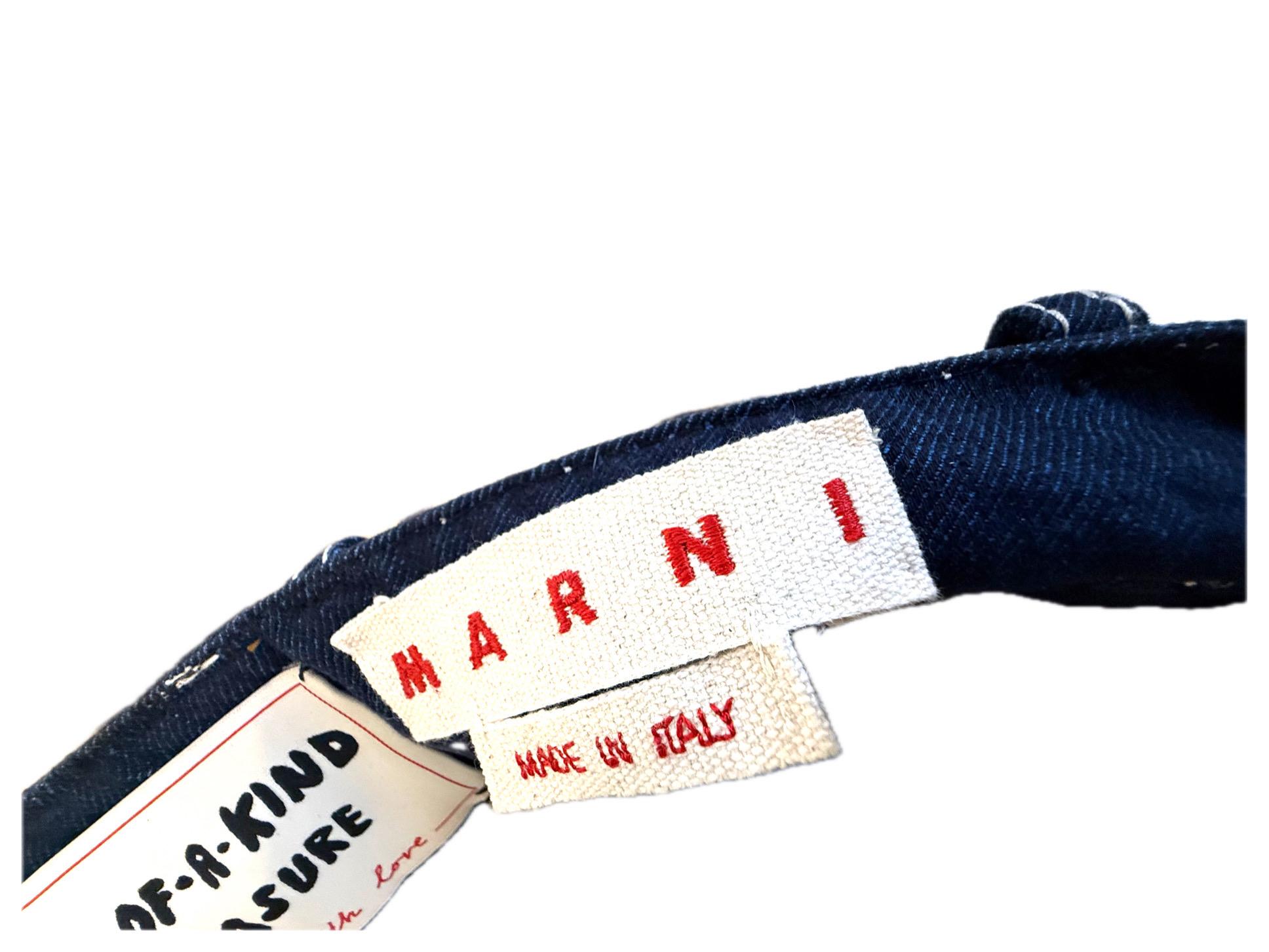 Marni Einzelstück Distressed Deconstructed Denim Maxirock SS2022 Größe XS/S im Angebot 7