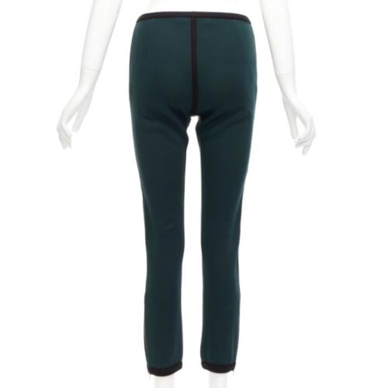 Marron MARNI pantalon de jogging orange vert colorblock à passepoils noirs IT38 XS en vente