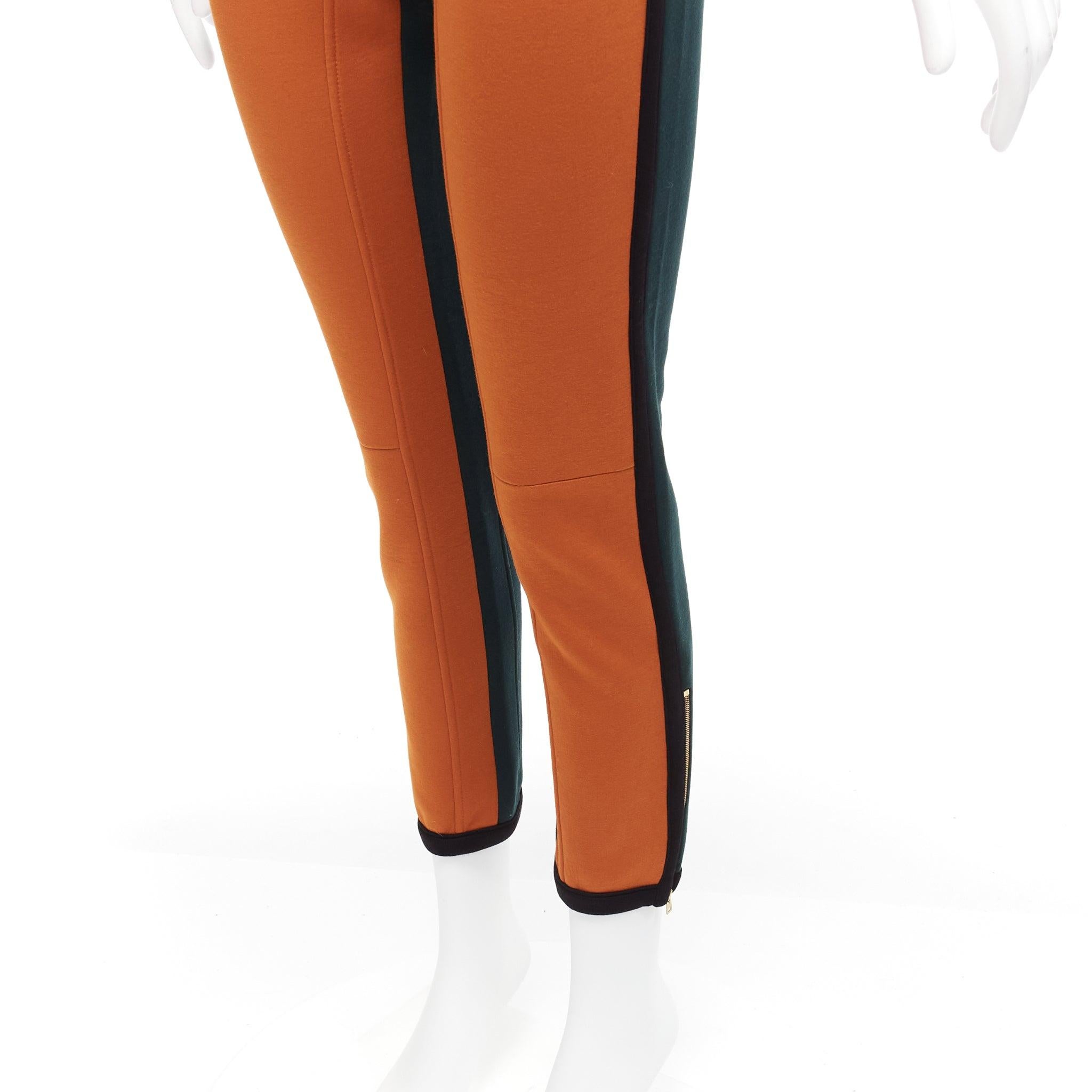 MARNI orange green colorblock black piping jogger pants IT38 XS For Sale 2