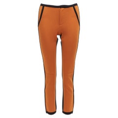MARNI orange green colorblock black piping jogger pants IT38 XS