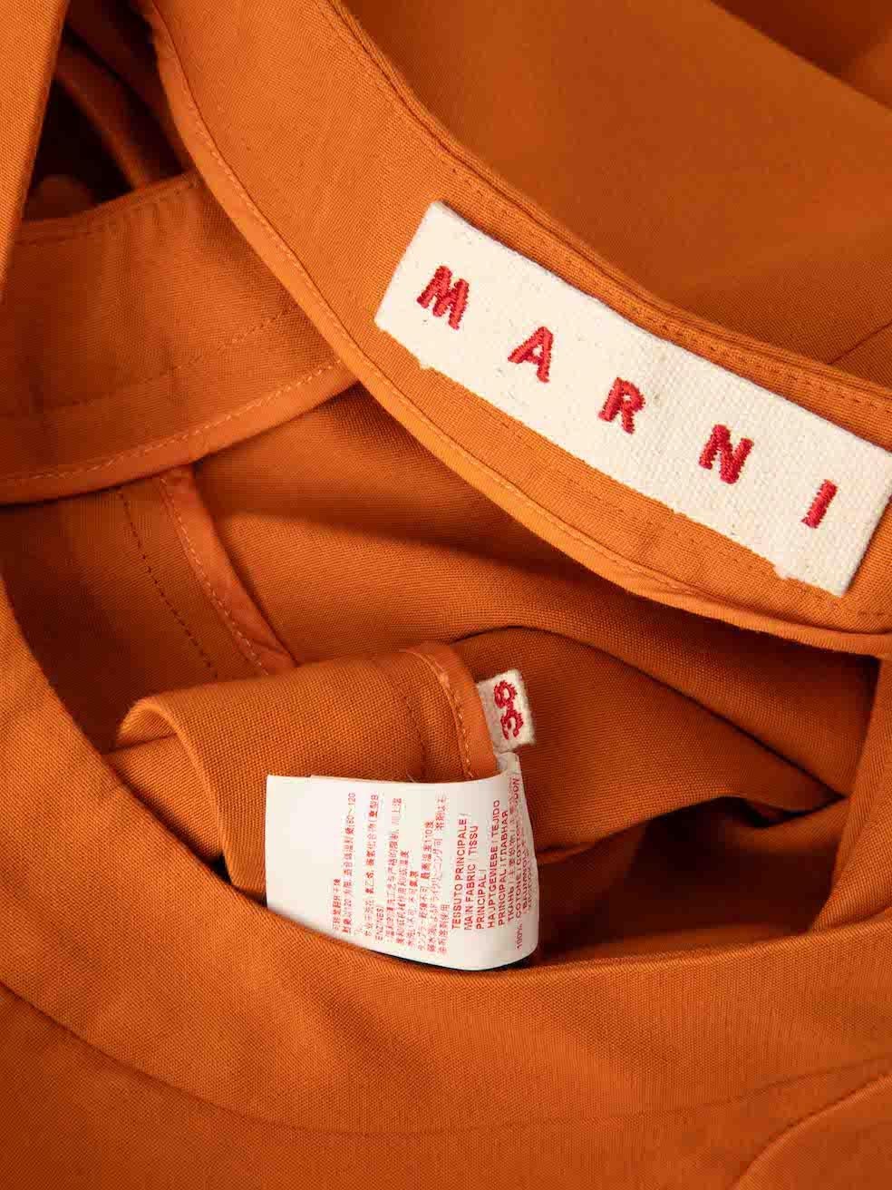 Marni, abito arancione con dettaglio dei bottoni laterali, taglia XS In condizioni buone in vendita a London, GB