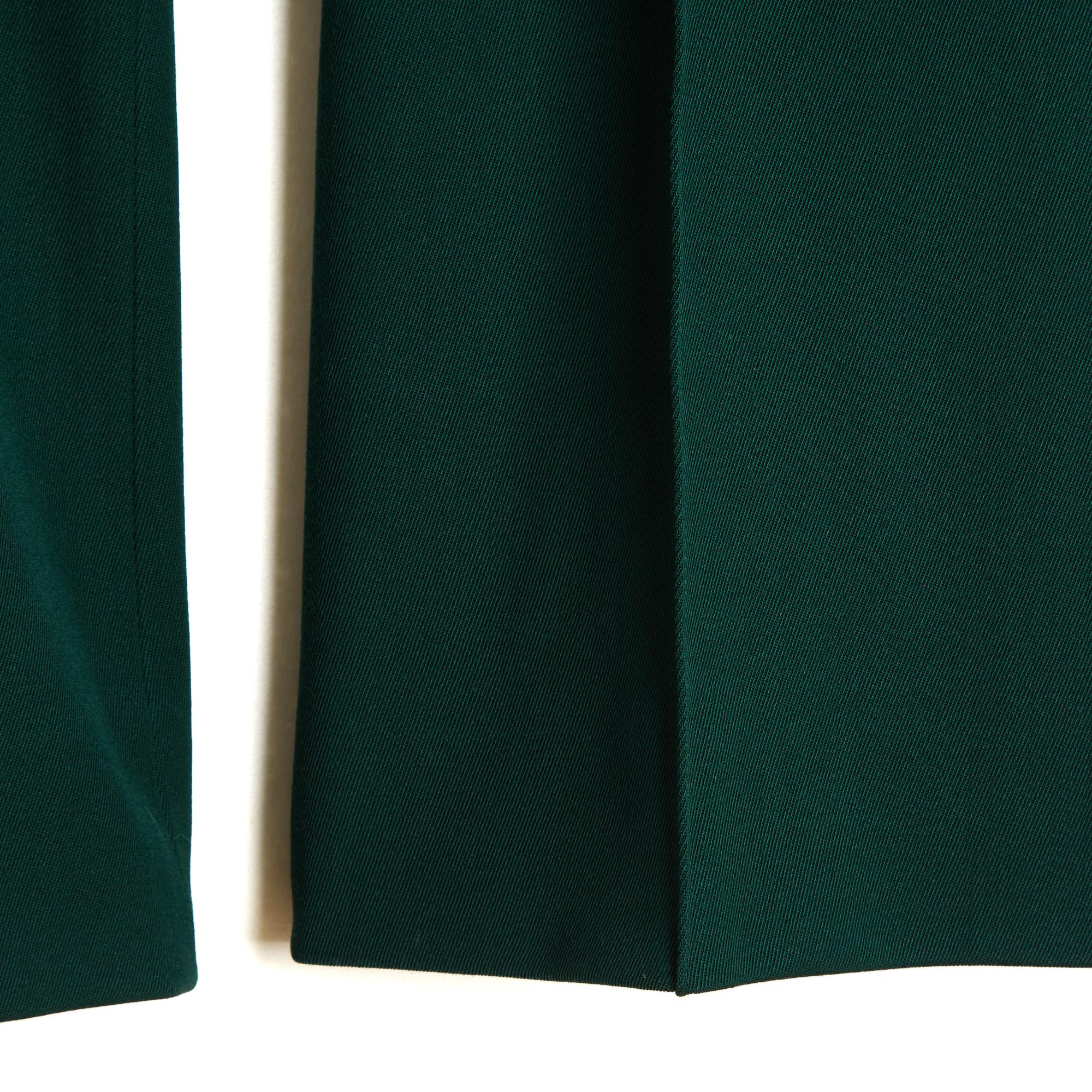 Black Marni Pantalon Vert FR38 IT40 Dark Green Wool Trumpet Pants Intl M US28 For Sale