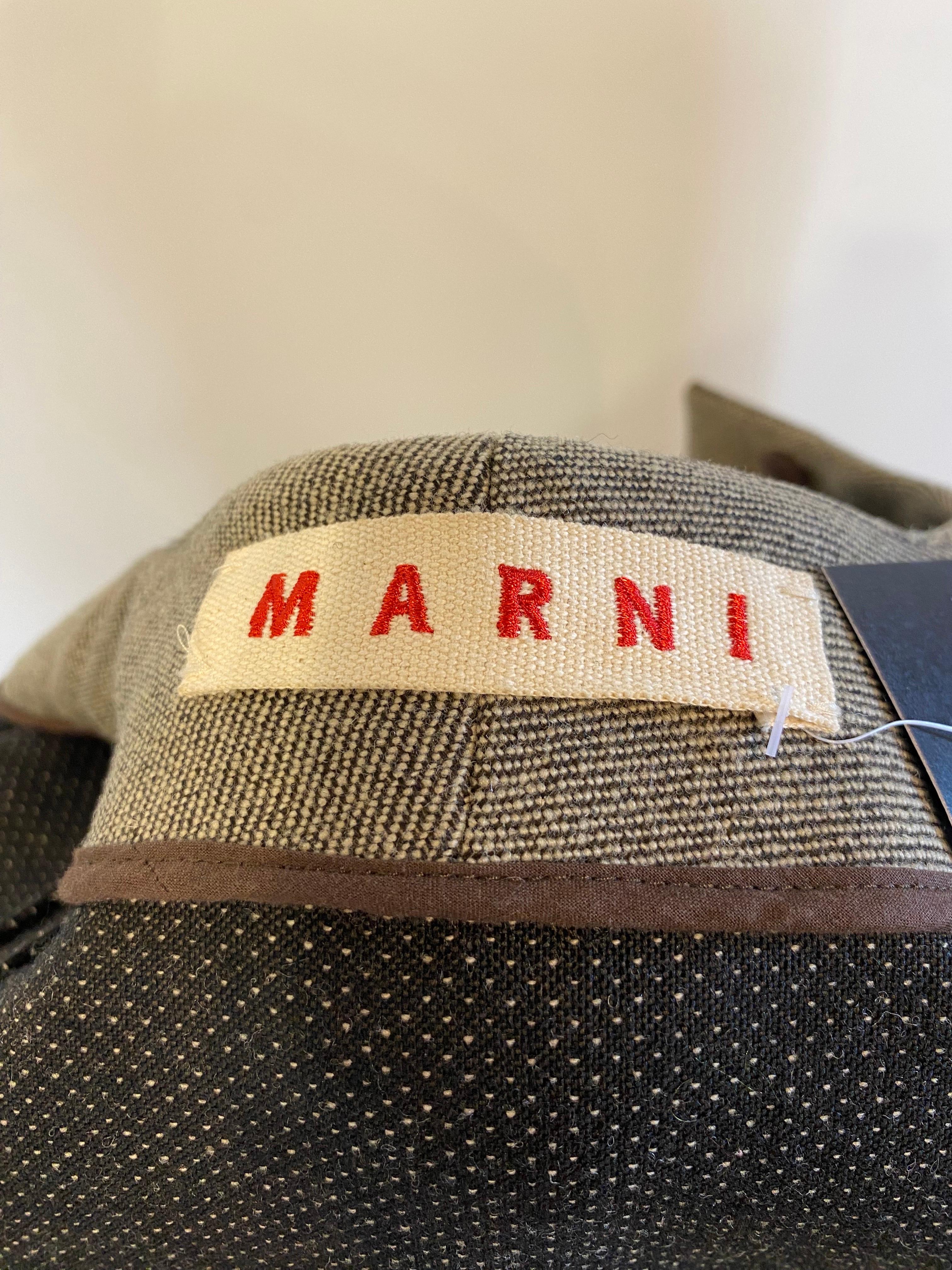 Coates di Marni in lana color tortora in vendita 1