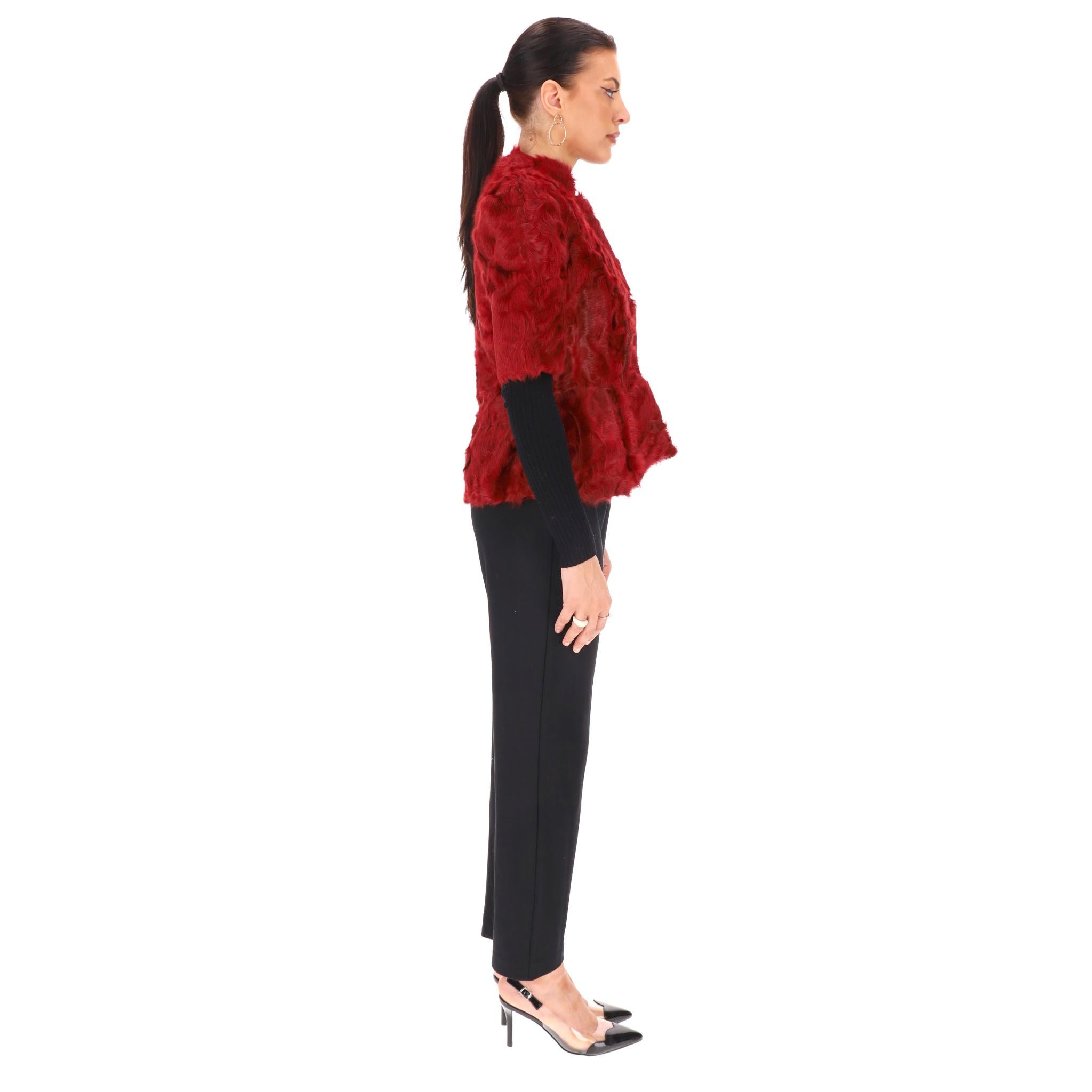 Red Marni Persian Lambskin Jacket For Sale