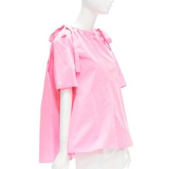 MARNI pink 100% cotton side drawstring collar trapeze top IT36 XXS