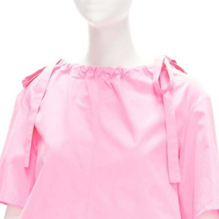 MARNI rosa 100% algodón cuello trapecio con cordón lateral IT36 XXS en venta 2