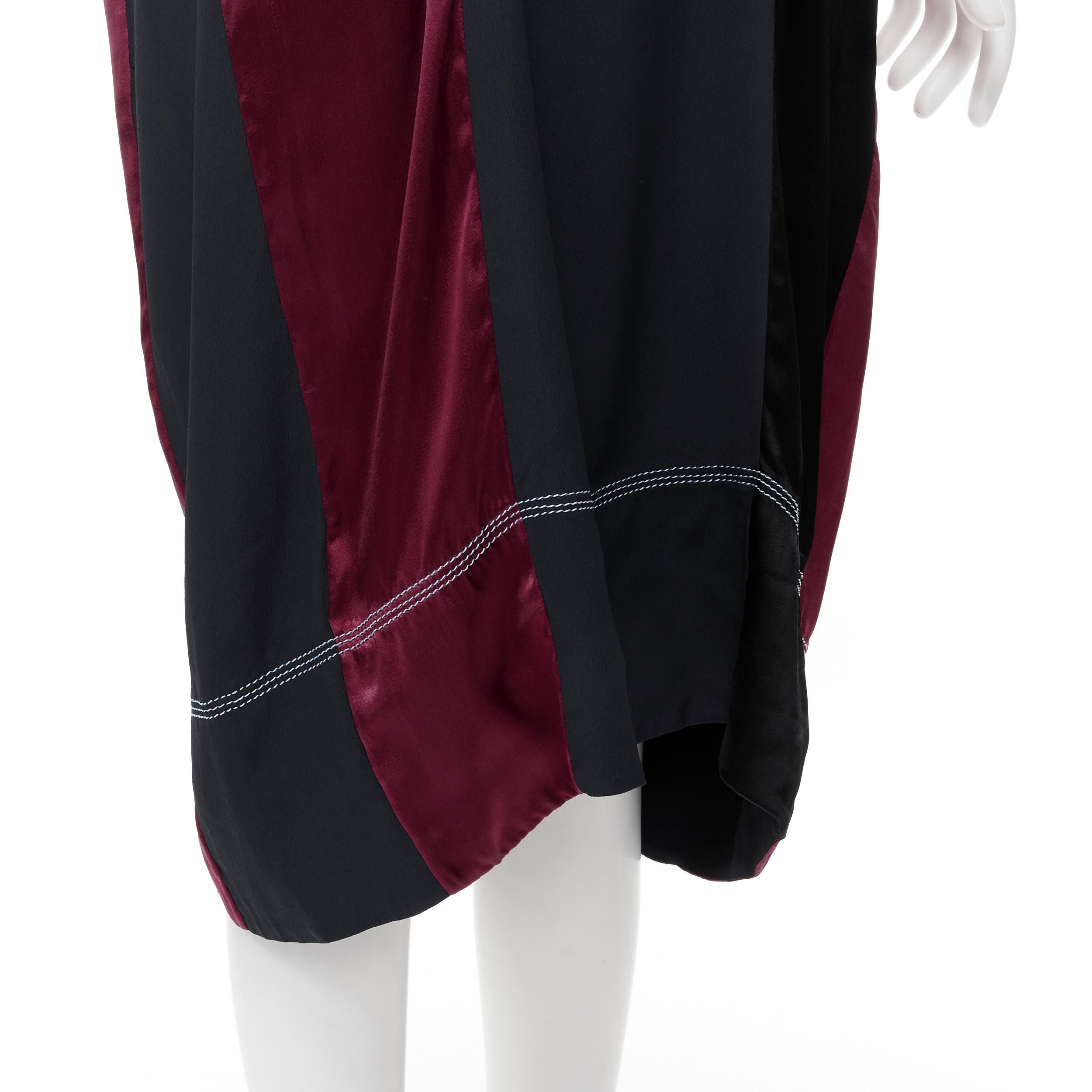 MARNI pink black navy silk color block overstitching oversized dress IT38 
Reference: CELG/A00207 
Brand: Marni 
Material: Viscose 
Color: Pink 
Pattern: Solid 
Extra Detail: Angular square cut neckline. 
Made in: Italy 

CONDITION: 
Condition: