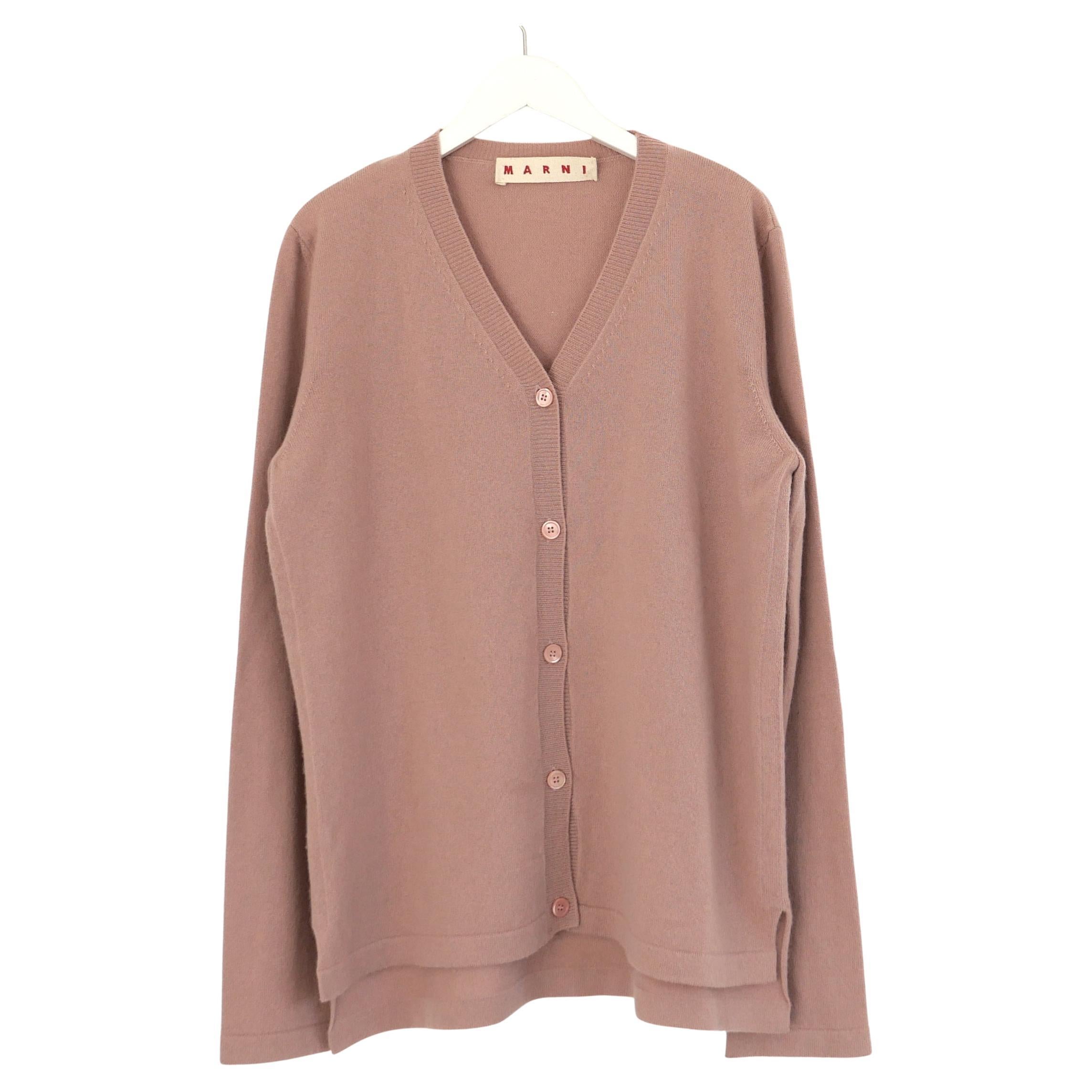 Cardigan en cachemire rose de Marni
