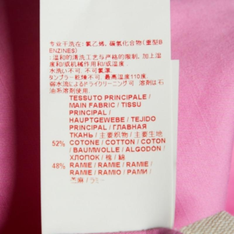 Marni Rosa ärmelloses Top aus Baumwolle & Ramie mit Schößchen S (Pink) im Angebot