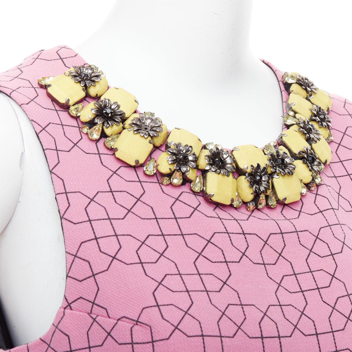 MARNI pink virgin wool yellow embellished jewel collar vest IT40 S
Reference: WECN/A00024
Brand: Marni
Material: Virgin Wool
Color: Pink, Yellow
Pattern: Abstract
Closure: Zip
Lining: Black Fabric
Extra Details: Zip back.
Made in: