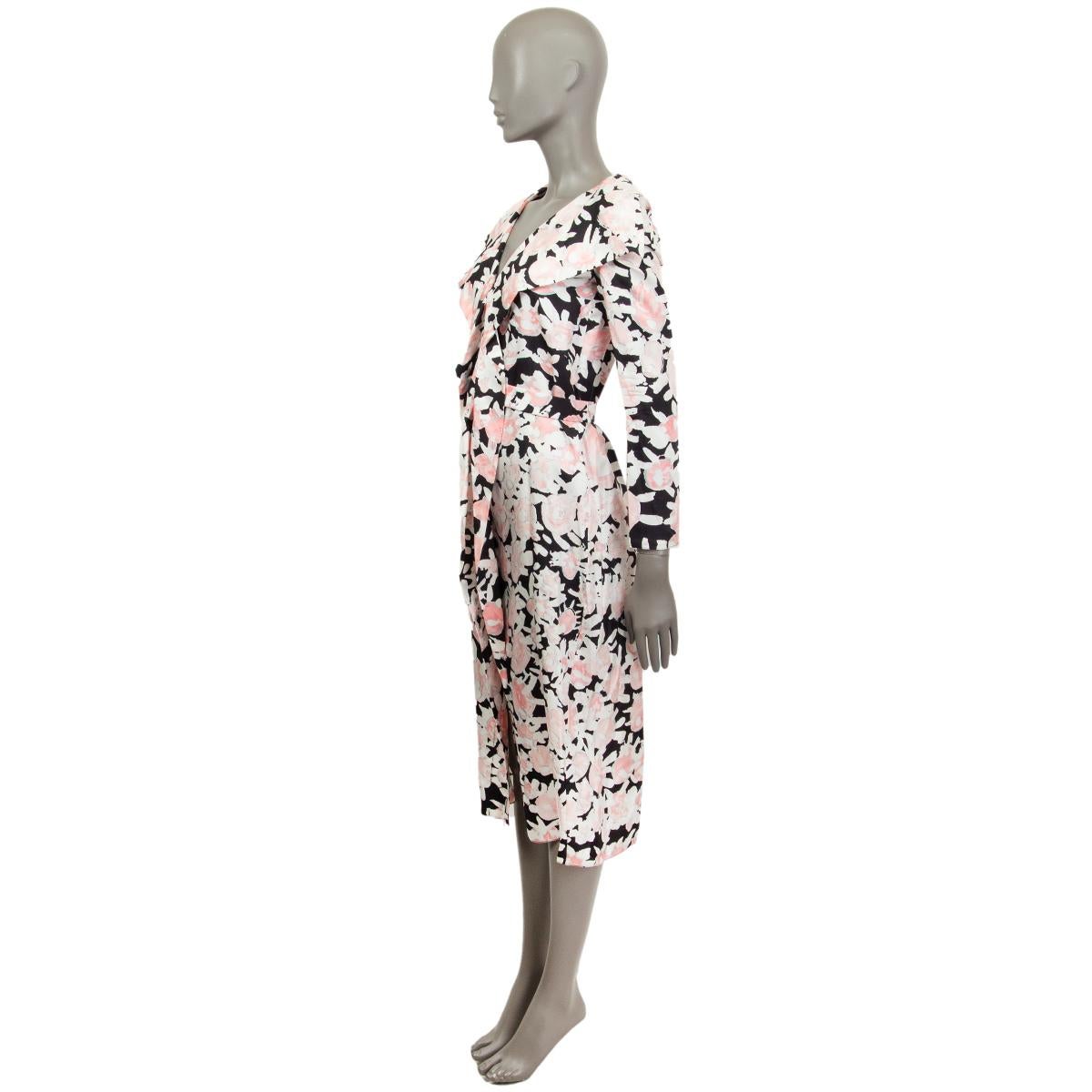 100% authentic Marni front-ruffle belted midi-dress in black, rose and off-white silk (100%). Belt closes with snap button on the back. Unlined. Has been worn and is in excellent condition.

Measurements
Tag Size	40
Size	S
Bust To	90cm