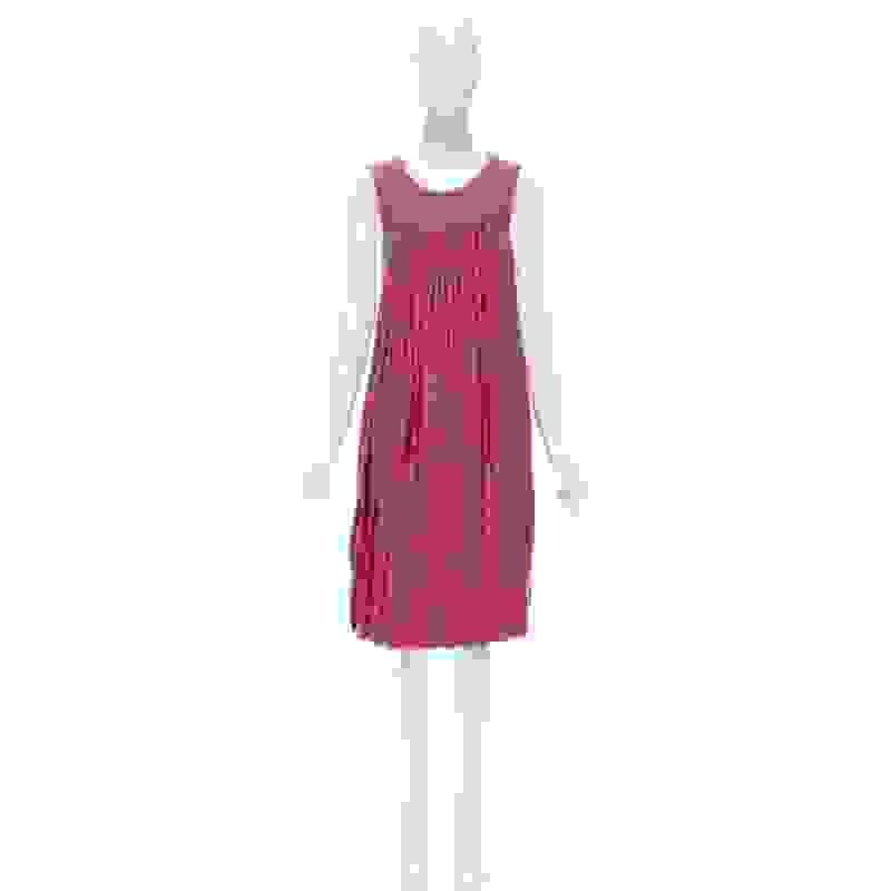 MARNI pink wool tweed gathered pleat contrast back sleeveless dress IT38 XS For Sale 7