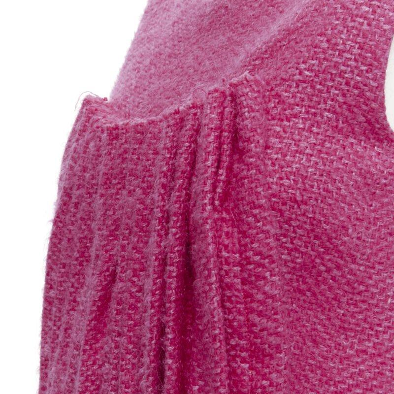 MARNI pink wool tweed gathered pleat contrast back sleeveless dress IT38 XS
Reference: CELG/A00172
Brand: Marni
Material: Tweed, Viscose
Color: Pink
Pattern: Solid
Closure: Zip
Made in: Italy

CONDITION:
Condition: Excellent, this item was pre-owned