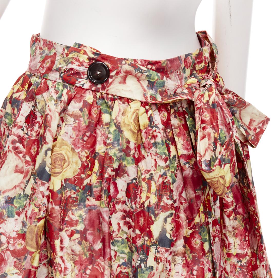 MARNI pink yellow portrait cartoon floral print wrap waist balloon skirt IT38 XS
Reference: CELG/A00432
Brand: Marni
Material: Polyamide, Cotton, Blend
Color: Pink, Yellow
Pattern: Floral
Closure: Wrap Tie
Made in: Italy

CONDITION:
Condition: