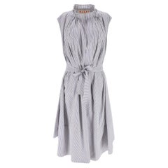 Marni Pinstripe Belted Cotton Dress
