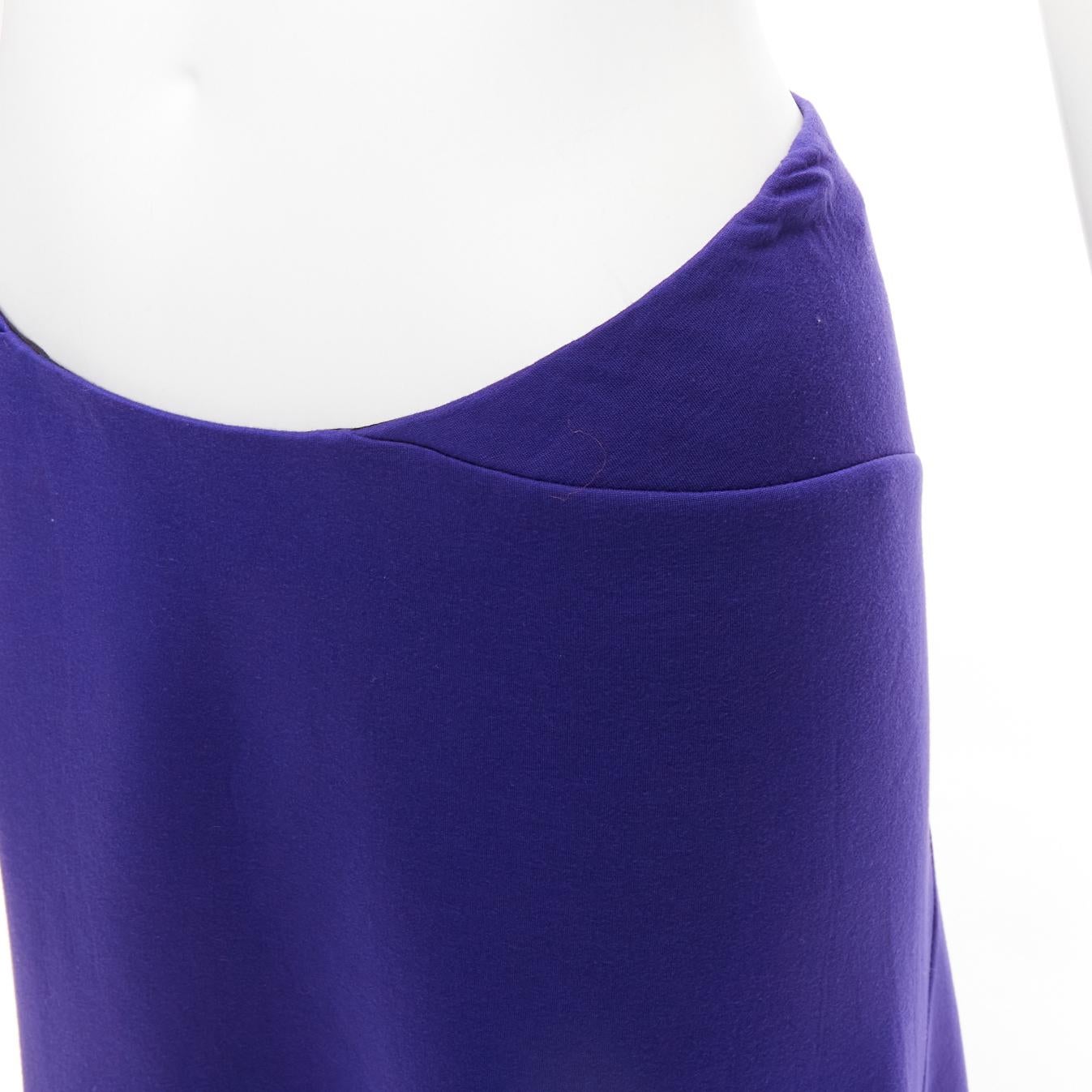 MARNI purple burgundy asymmetric hi low hem low waist knee skirt IT40 S For Sale 3