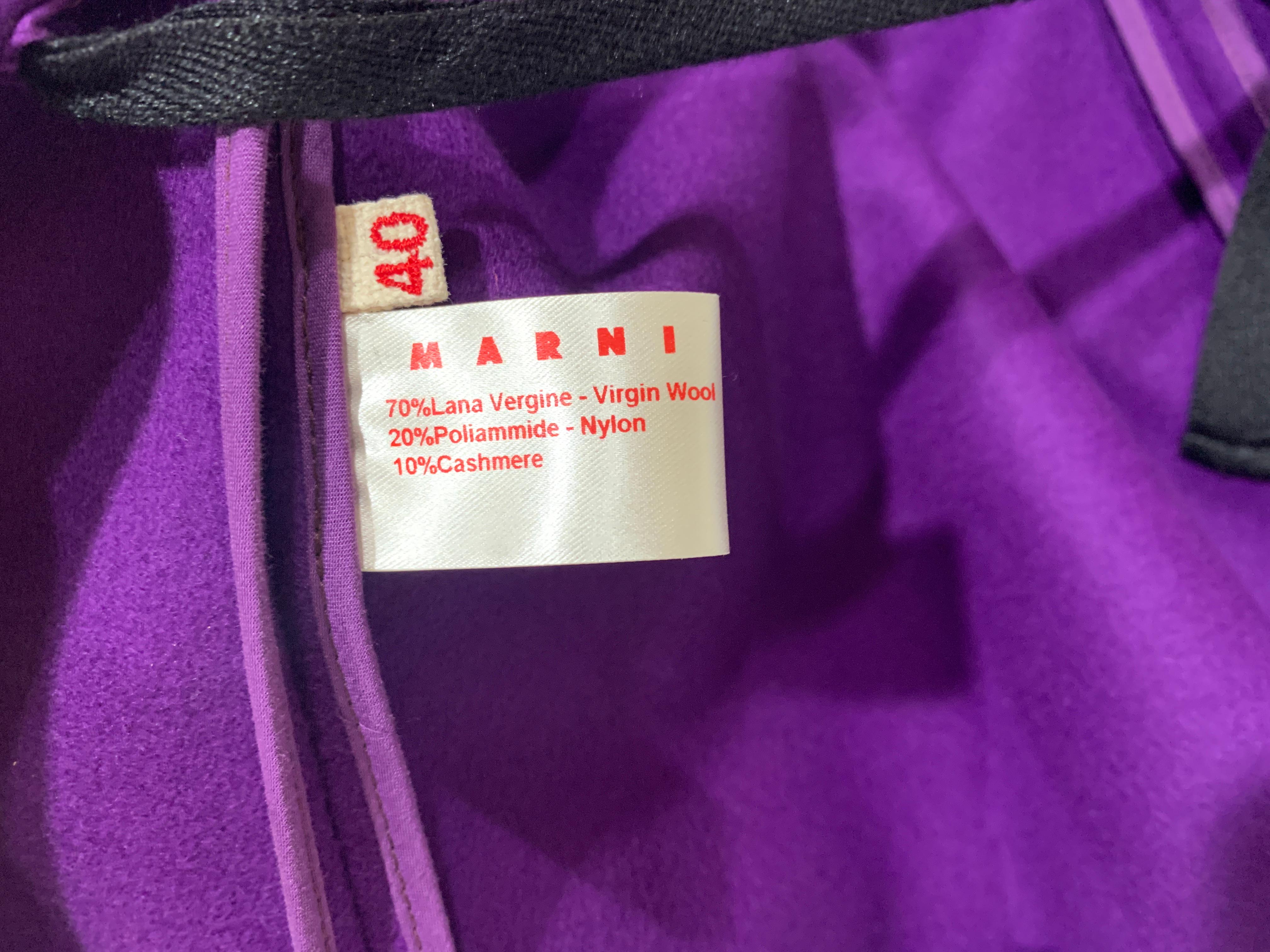Marni Purple Cape Size 40 NWT  For Sale 6