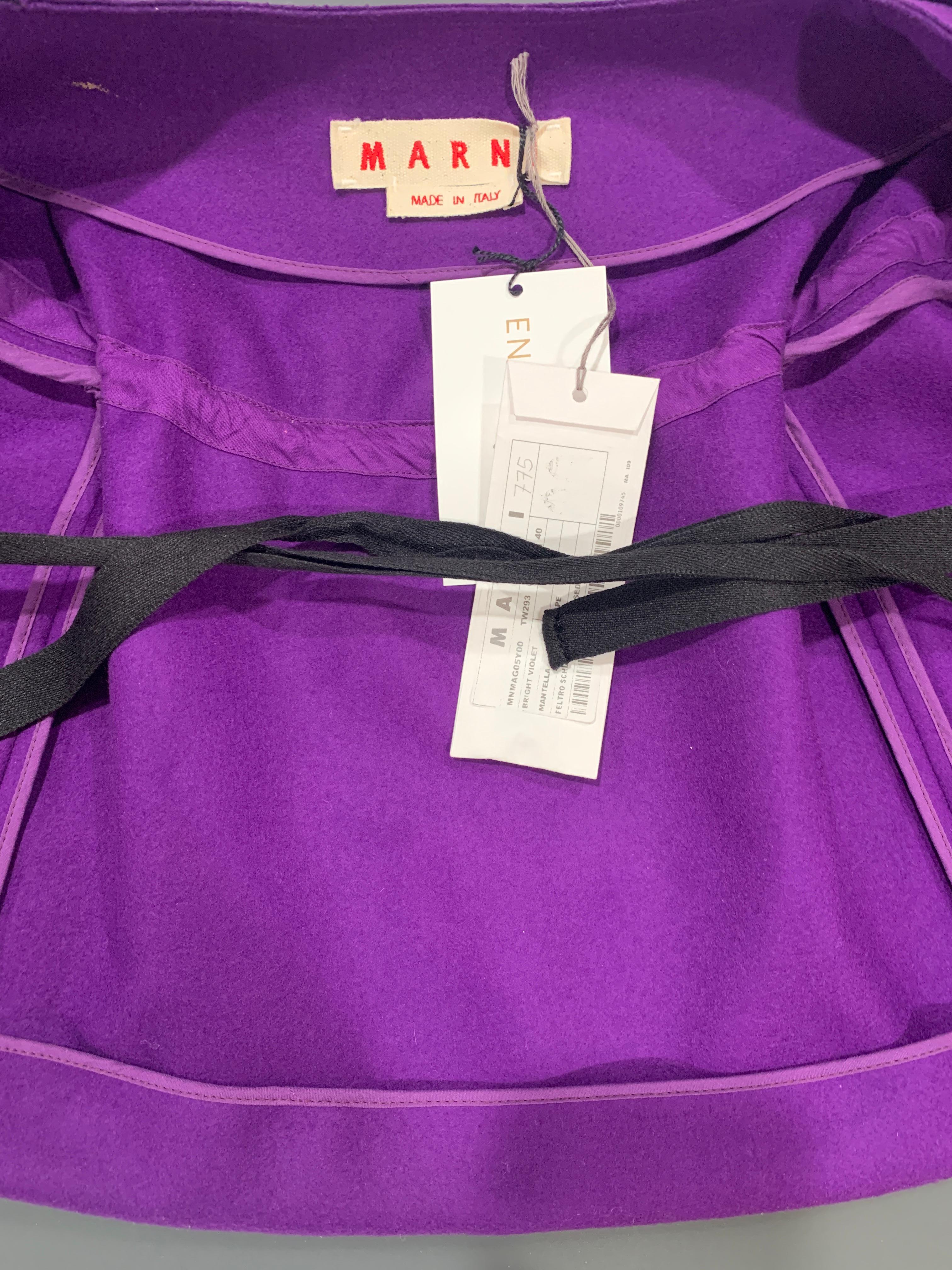 Marni Purple Cape Size 40 NWT  For Sale 5