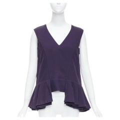 Marni viola in cotone e seta con scollo a V e top a tunica IT40 S