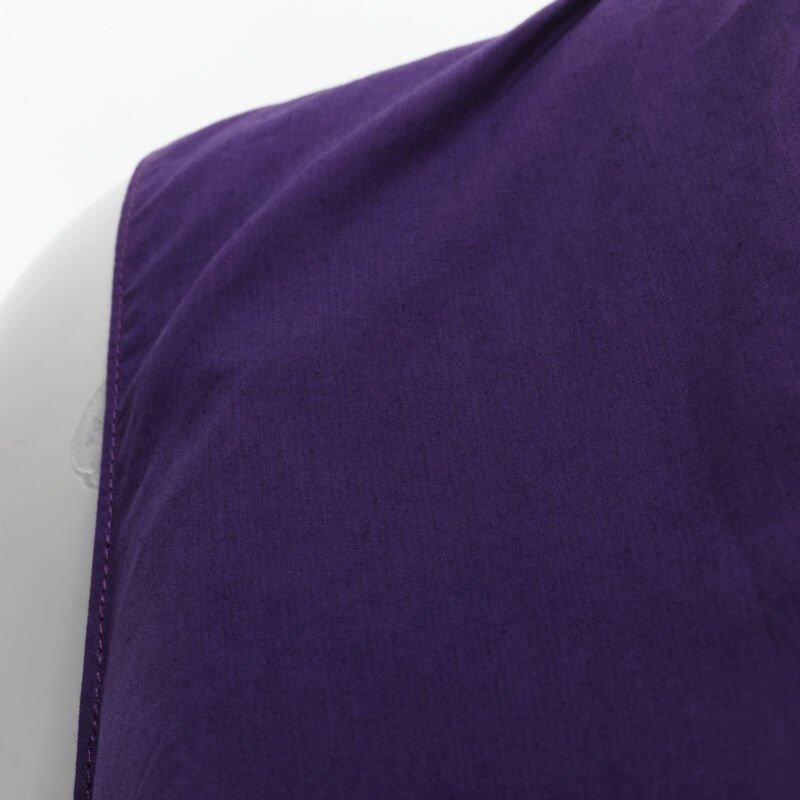 MARNI morado algodón cuello en V cordón peplum alto bajo top IT40 S en venta 6
