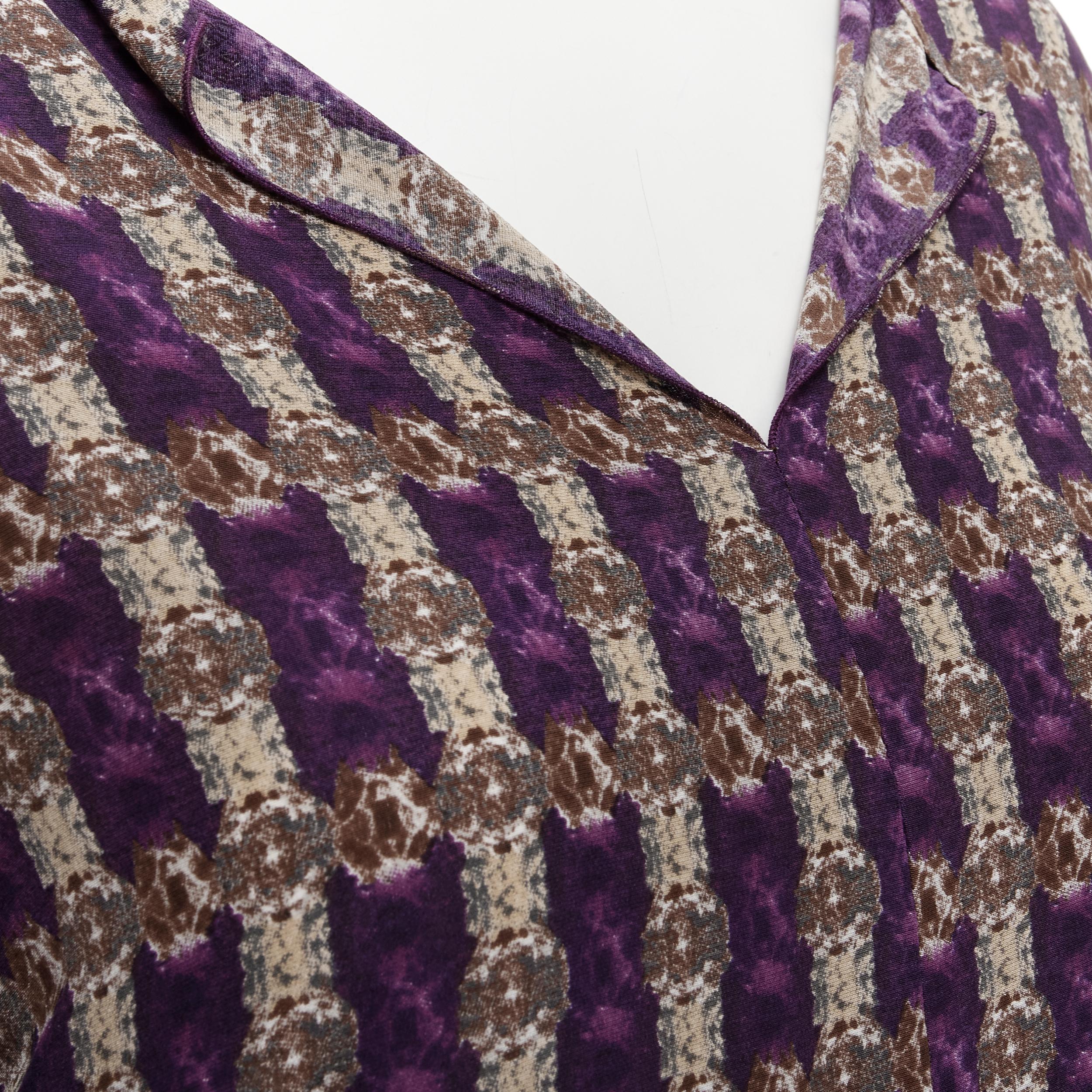 MARNI purple jewel print tier ruffle waist sheath dress IT38 XS For Sale 2