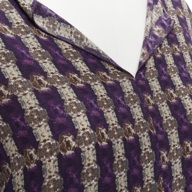 MARNI purple jewel print tier ruffle waist sheath dress IT38 XS For Sale 2