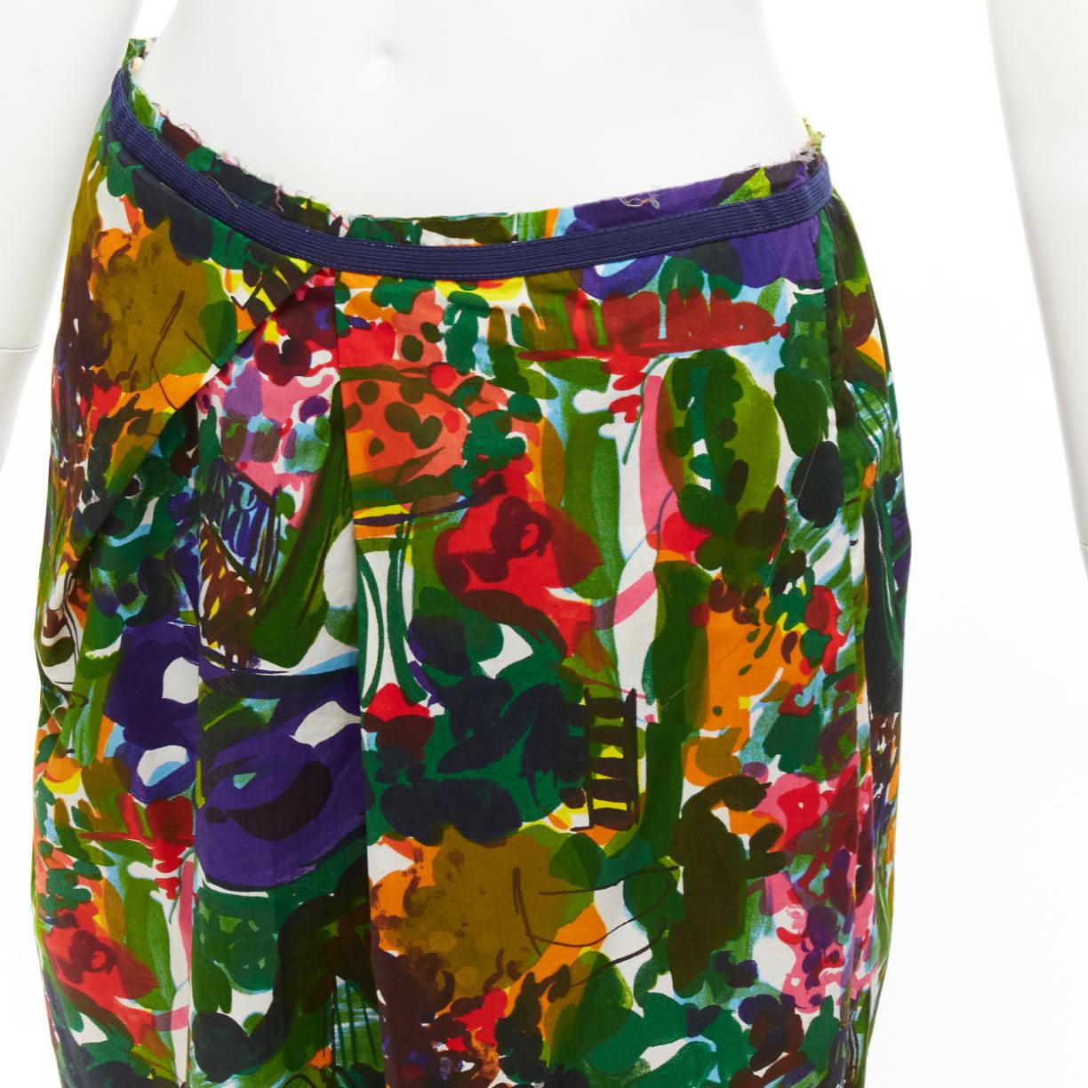 MARNI purple multicolor floral cotton inverted pleat front knee skirt IT38 XS
Reference: NKLL/A00222
Brand: Marni
Material: Cotton
Color: Multicolour
Pattern: Abstract
Closure: Elasticated
Extra Details: Inverted pleat front.
Made in: