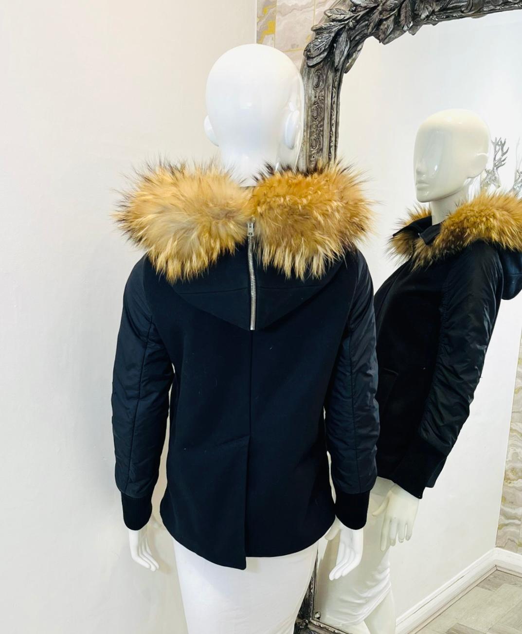 Marni Raccoon Trimmed Wool & Shearling Coat/Jacket In Good Condition In London, GB