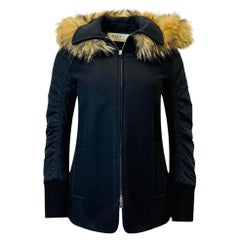 Marni Raccoon Trimmed Wool & Shearling Coat/Jacket