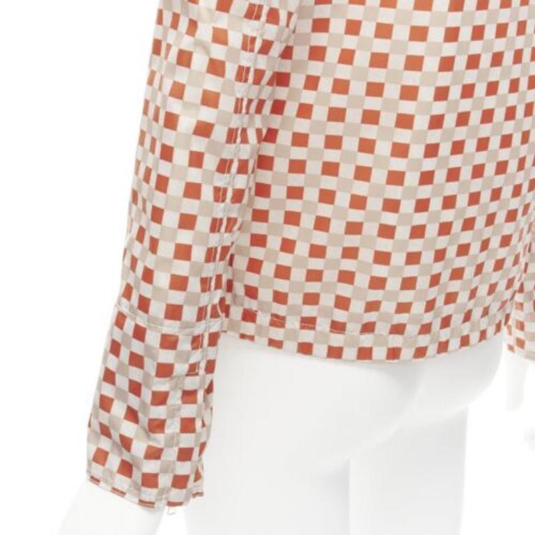 Marni, giacca con zip a scacchiera rosso-beige IT38 XS in vendita 3