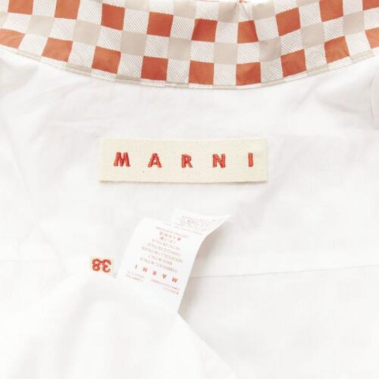 Marni, giacca con zip a scacchiera rosso-beige IT38 XS in vendita 4