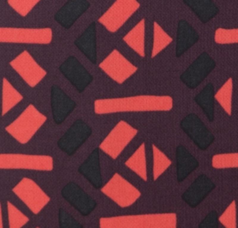 Marni Red Geometric Print Pool Pencil Midi Skirt M. M. en vente 1