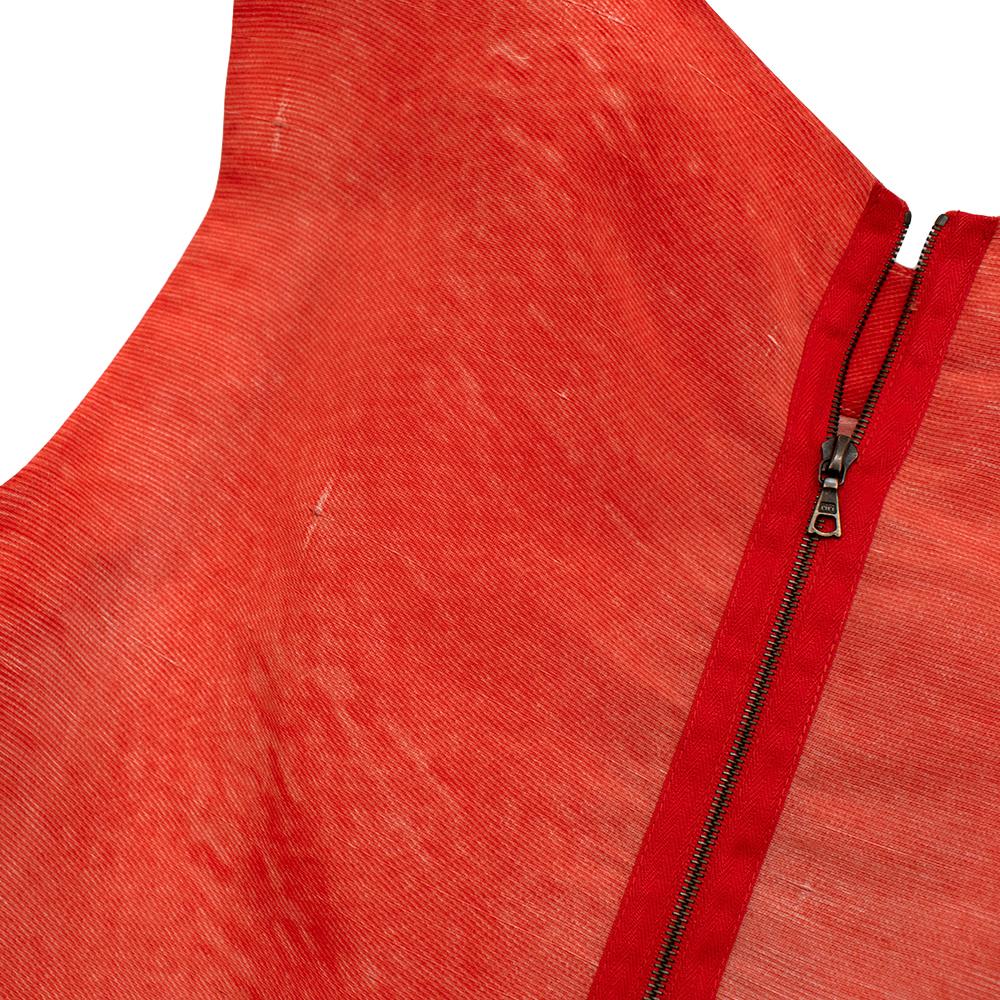 Marni Red Sheer Pebble Applique Shift Dress - Size Estimated M 4
