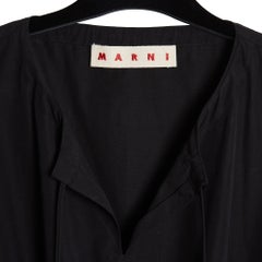 Marni Resort 2019 Robe 2 tons FR38 Black Pink Cotton Poplin Dress UK10 US8