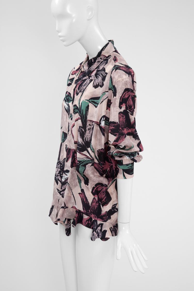 Marni Runway Printed Silk Shirt Blouse, Spring-Summer 2009 For Sale 1